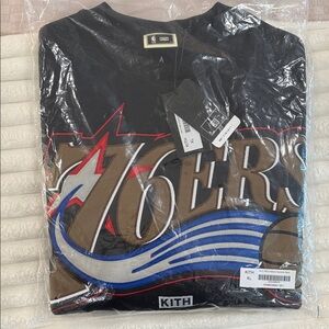 Kith for the NBA all stars Black and Blue Philadelphia Sixers Graphic crew neck